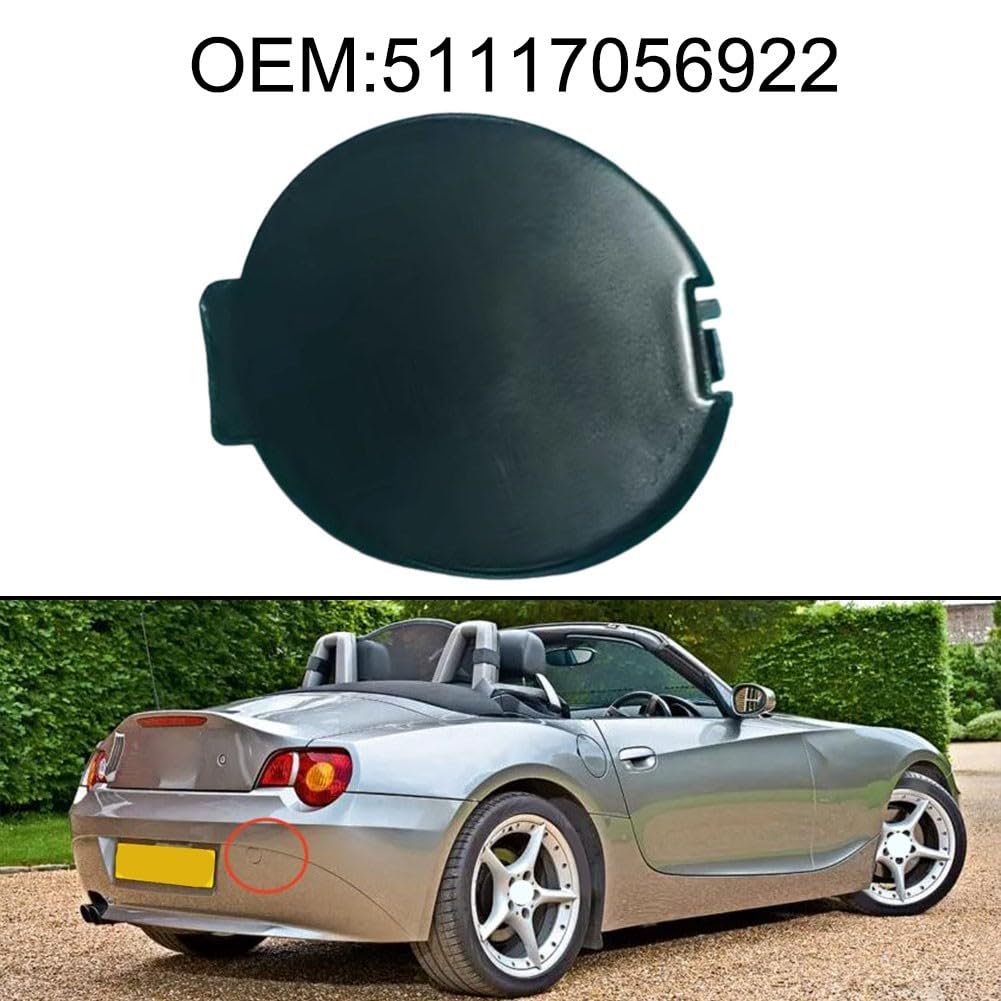 Copertura per gancio di traino per paraurti anteriore compatibile con BMW Serie 1 E81 E87 Z4 E85 E86 M Sport, copertura per paraurti anteriore, OEM 51117056922, tappo di ricambio in plastica ABS