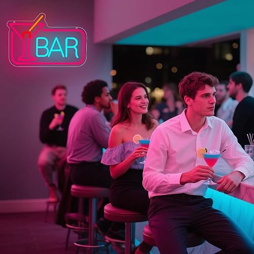 Miniatura 2 de Letrero de neón de bar, letrero de luz LED de neón para el hogar, bar, decoración de pared, cóctel, letrero luminoso para pub, bistró, club