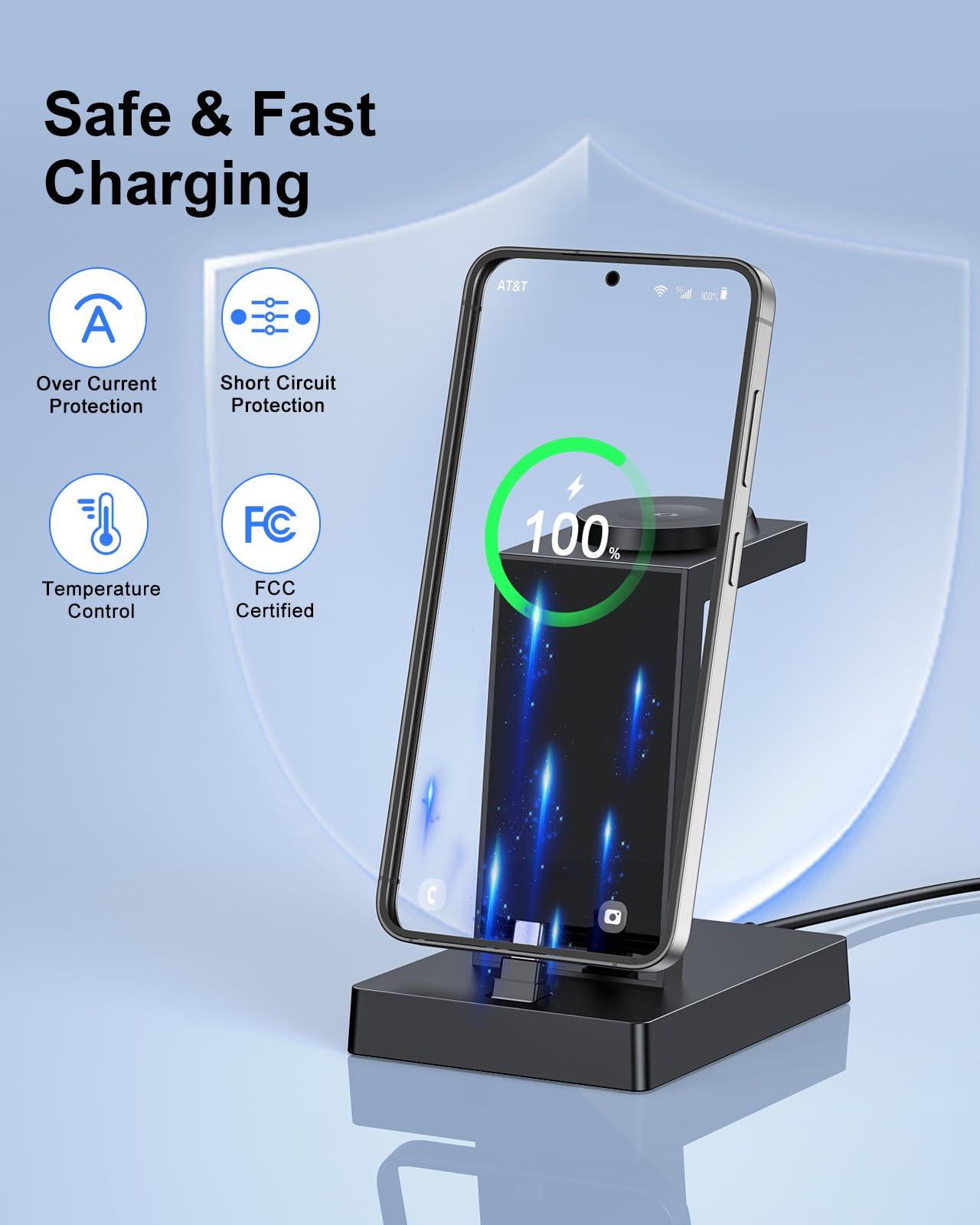 Ladestation für mehrere geräte - NANAMI 30W USB C Schnellladestation kompatibel mit Samsung Watch und Handy,3 in 1 Ladegerät für Galaxy S/Z Flip/Z Fold/A Serie,Galaxy Watch Ultra/8/7/6/5/4,Galaxy Buds