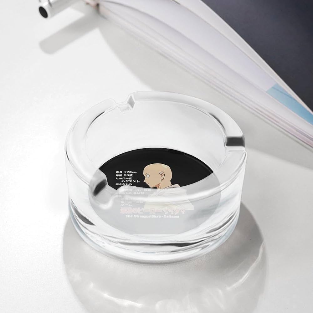 Amazon.co.jp: ガラス灰皿 最強のヒーロ サイタマ ワンパンマン