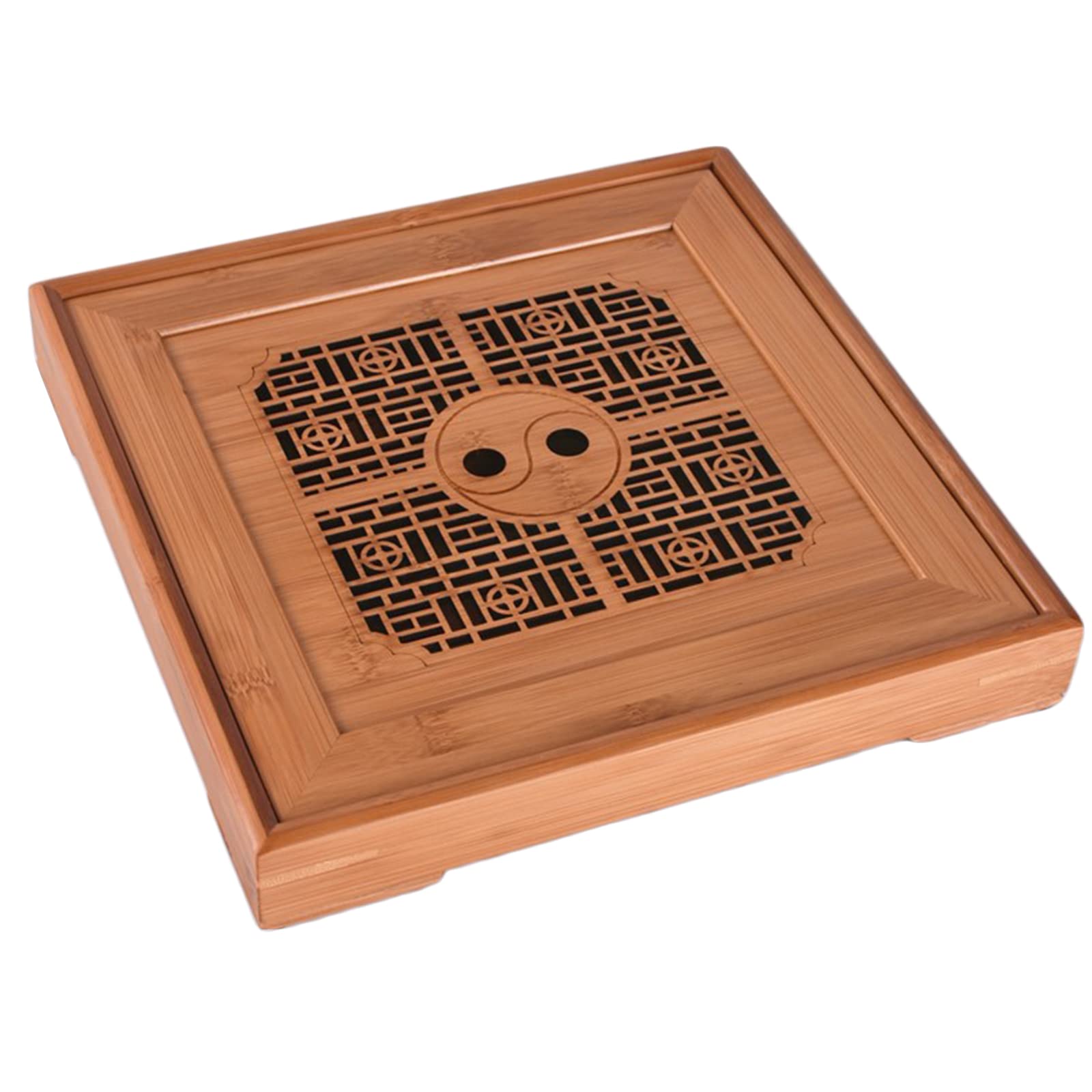 GTHTUHFD Kung Fu Tea Tray, Kung Fu Small Tea Tray 9.8” Gongfu Reservoir Type Water Storage Decorative