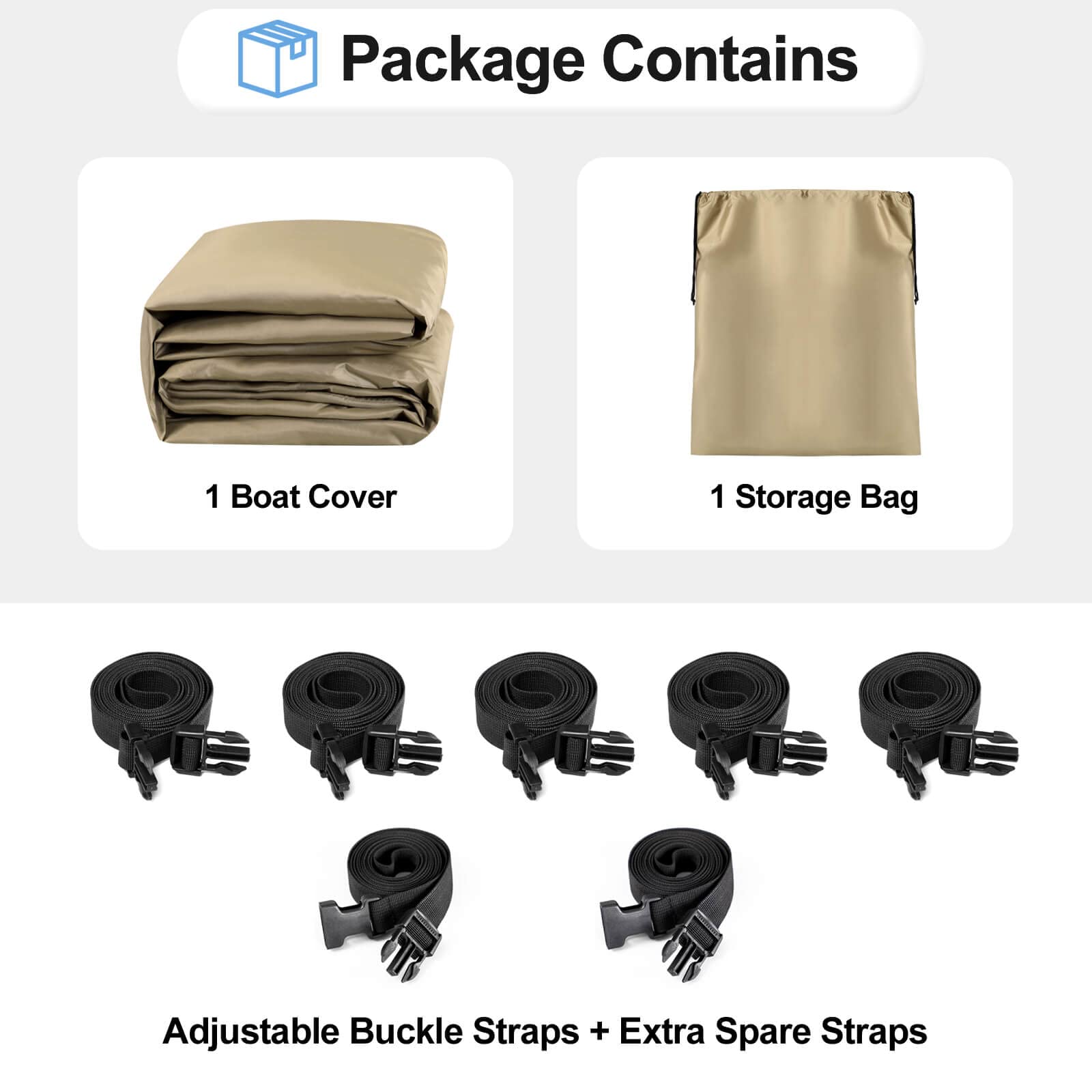 OutdoorLines防水ボートカバー14~16フィート長-Vハル、トライ