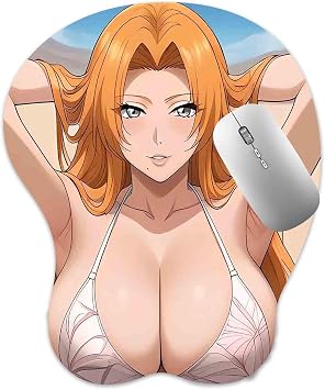 3D Mouse Pad Oppai Mousepad with Soft Gel Wrist Rest Anime Manga Gaming Boob pad Anti-Slip Mouse Mat Rangik