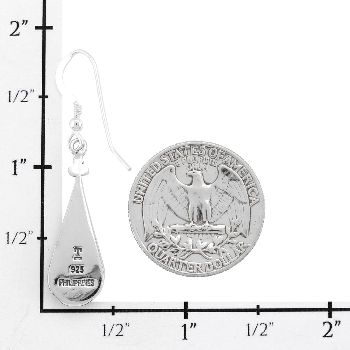 Turquoise Earrings 925 Sterling Silver & Genuine Gemstone - Image 5