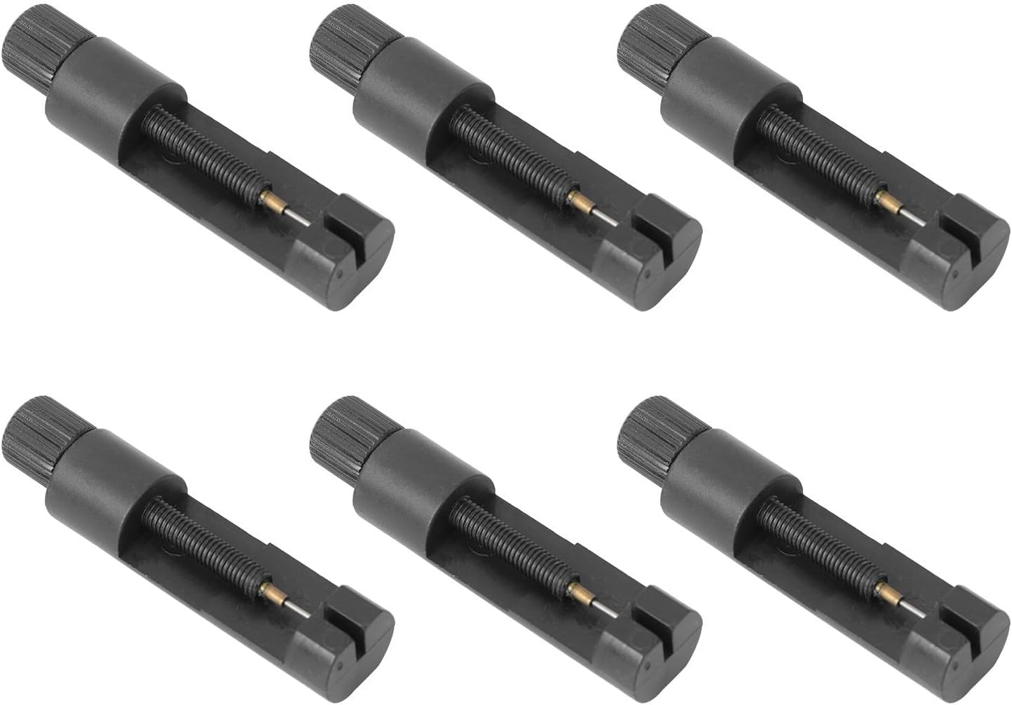 6pcs Mini Watch Strap Repair Tool with Rough Grip, Black
