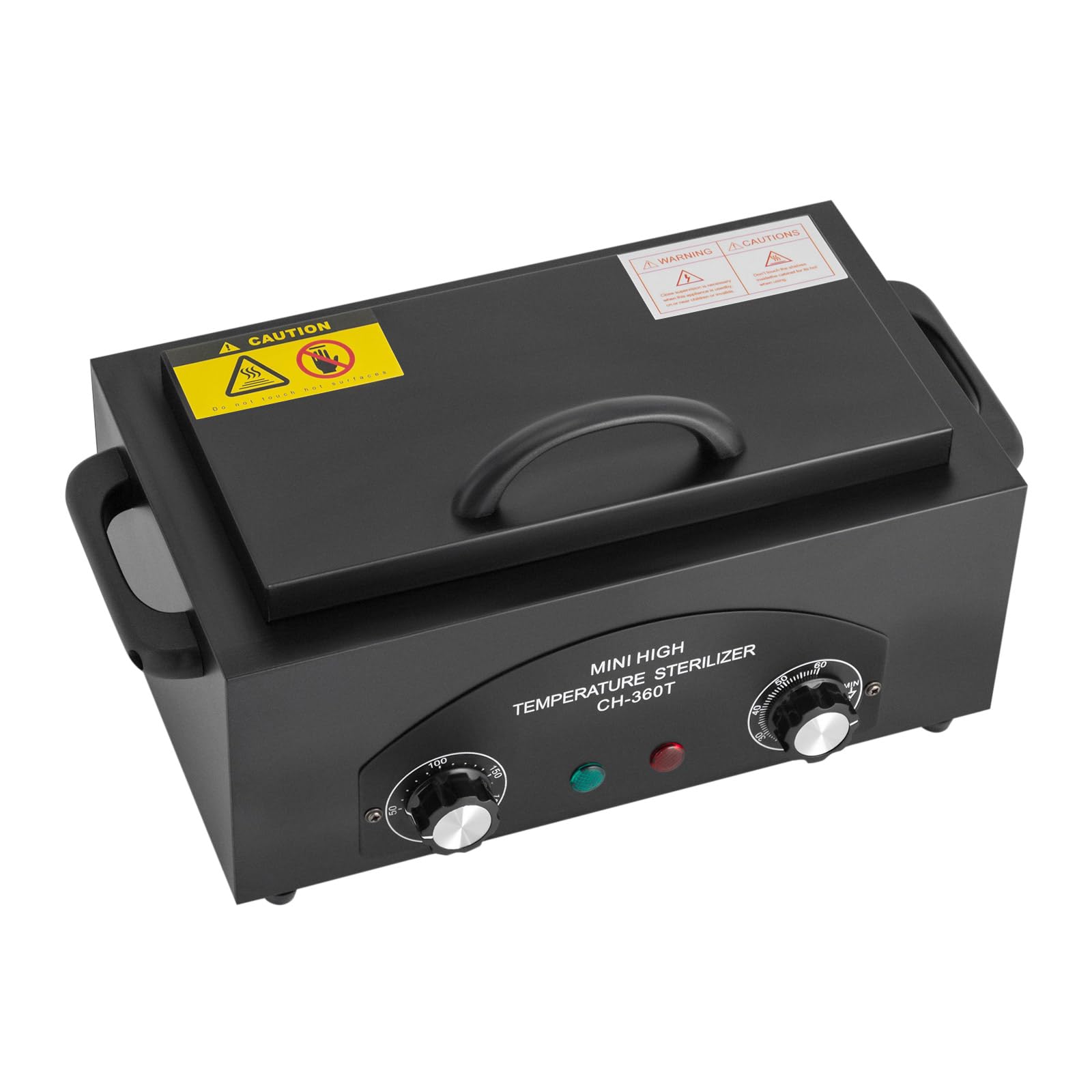 Esterilizador de alta temperatura, 300 W, 1,5 L, 220 °C, calor seco, alta temperatura, esterilizador con temporizador y luz controladora, esterilizador de aire caliente para herramientas de manicura