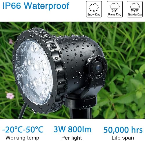 Miniatura 4 de Luces LED de paisaje que cambian de color, iluminación de paisaje de 12 W, IP66, impermeables, luces LED de camino de jardín, paredes, árboles,