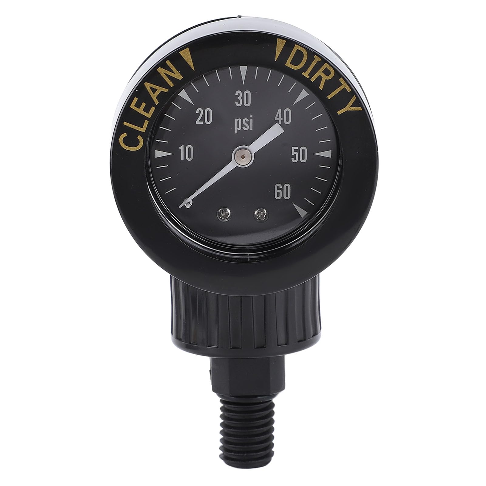 Conjunto de válvula de liberación de medidor de Aire de 0 a 60 PSI 1/4 Pulgadas MPT G3/8 Rosca Externa Resistente al Agua a Prueba de arañazos para Filtro de Piscina