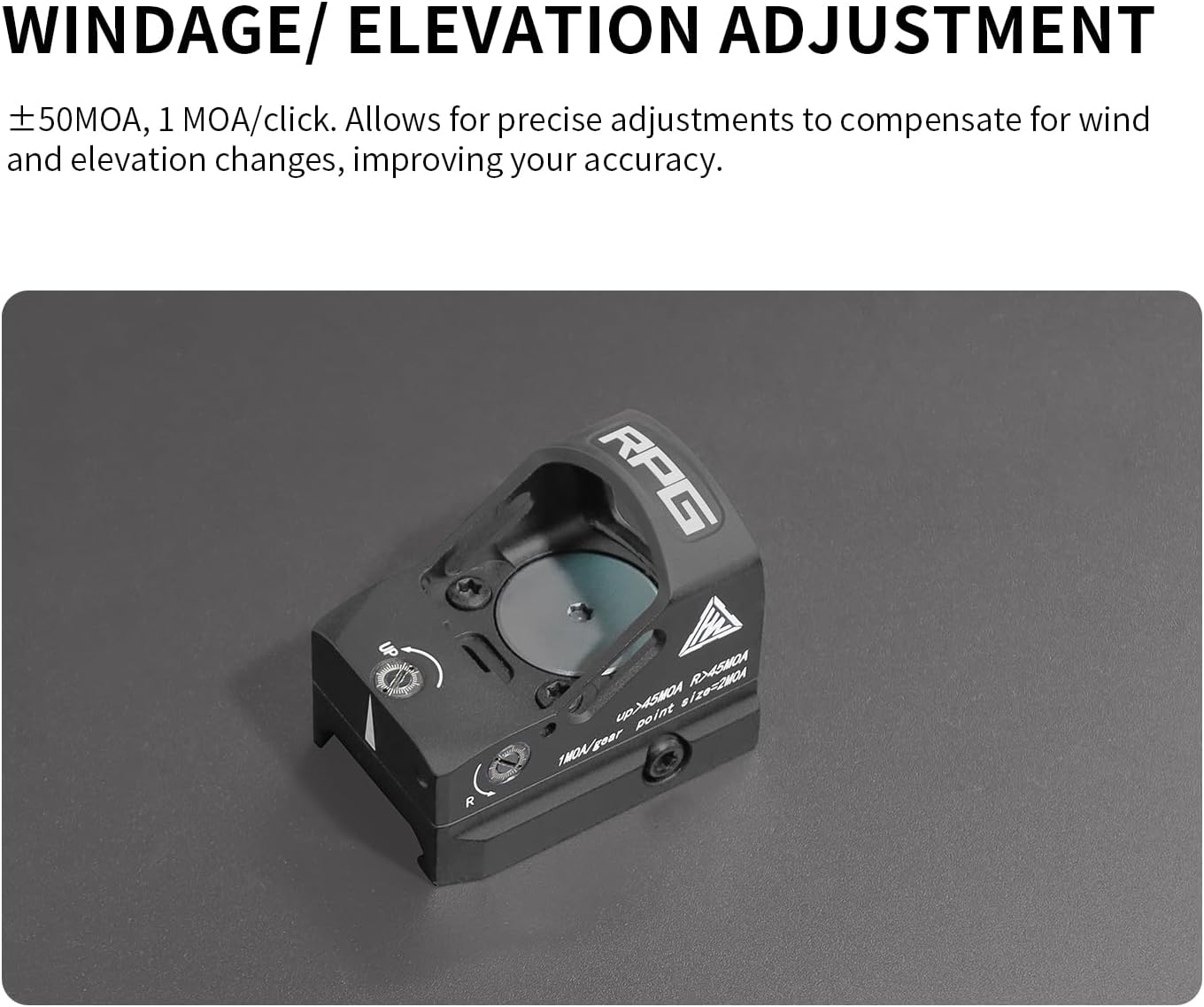 Motion Awake 2MOA Red Dot Scope for RMR,Open Reflex Red Dot Sight,Compact Optics with Picatinny Rail