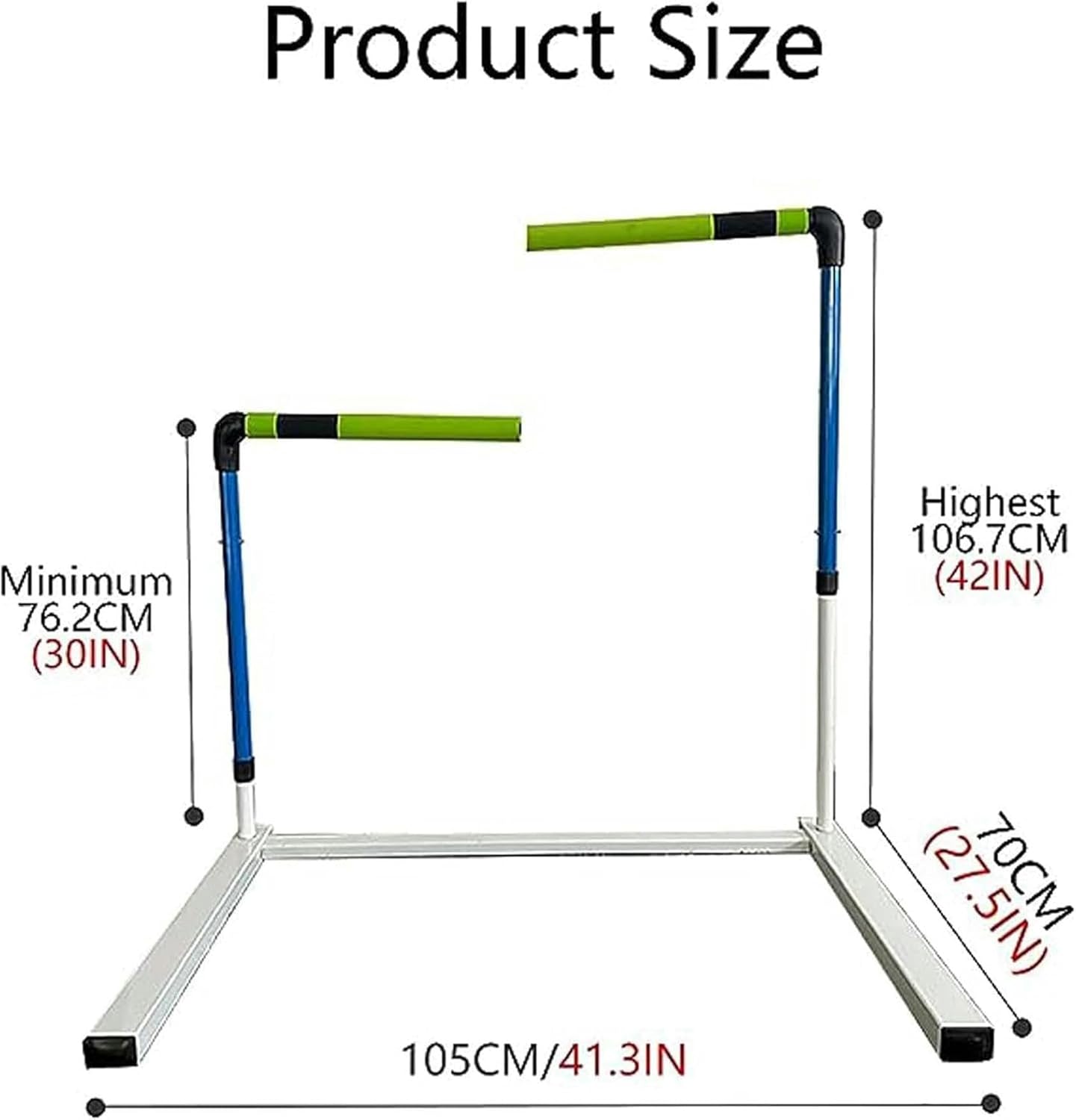 Hurdles for Agility Training Adjustable heigth 30~42inch - Durable Hurdles Athletics for Track & Field, Detachable Hurdle Set for Kids Athlete Jumping