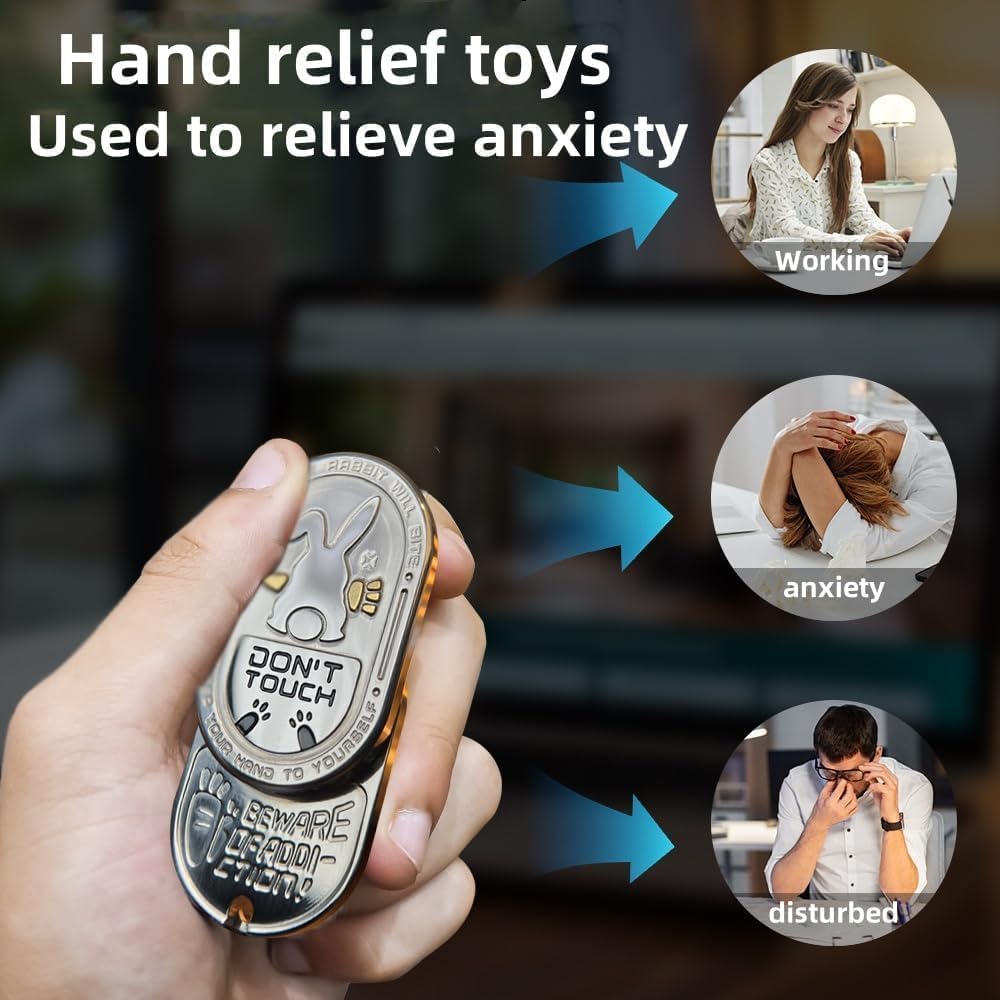Fidget Slider metalowa karta Fidget Push Card dla dorosłych zabawka antystresowa, zabawka dekompresyjna dla autyzmu, ADHD, biura, antystresowa zabawka dla przyjaciół i rodziny