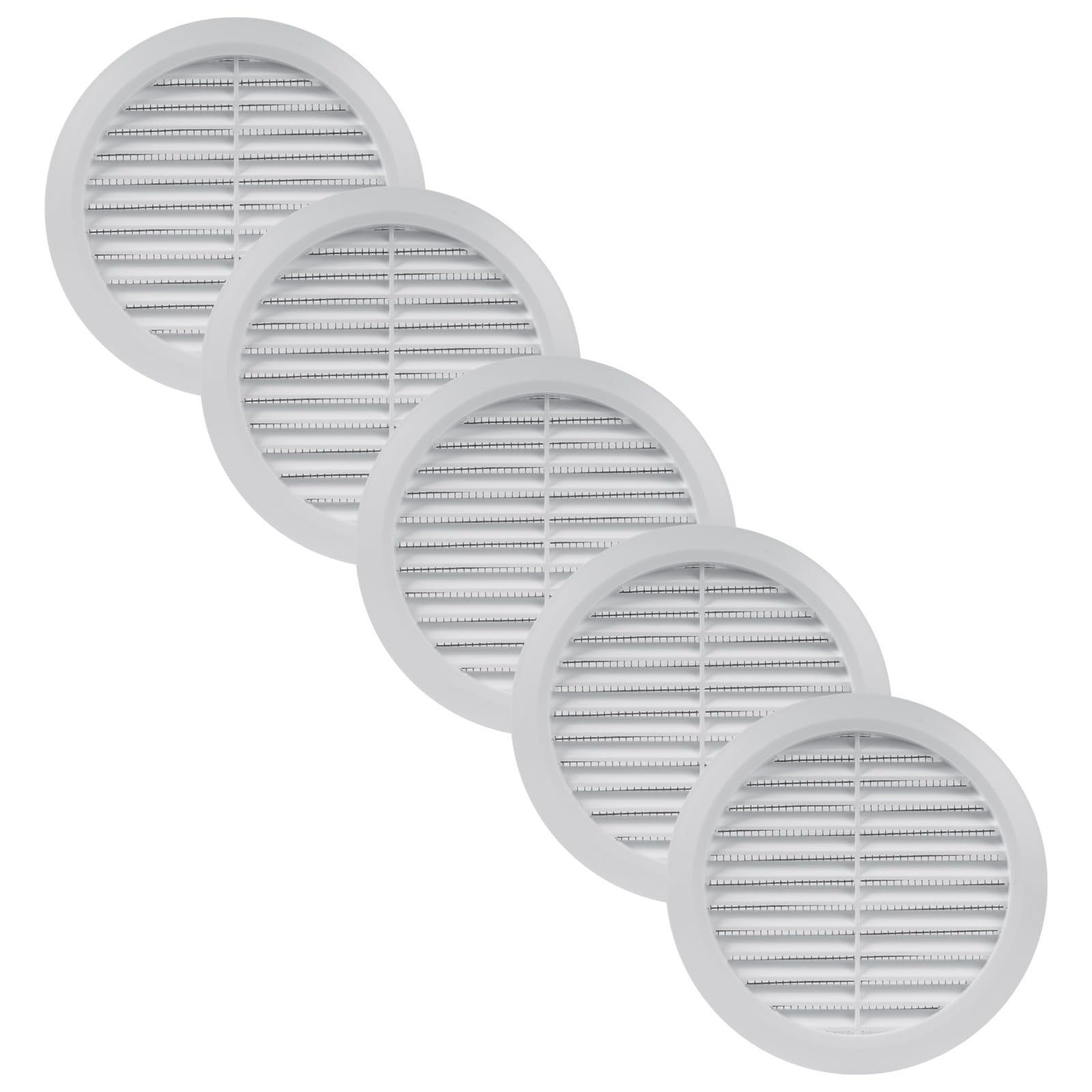 Vent Systems 125 mm / 4.92'' Inch White Air Vent Cover, 5 Pack