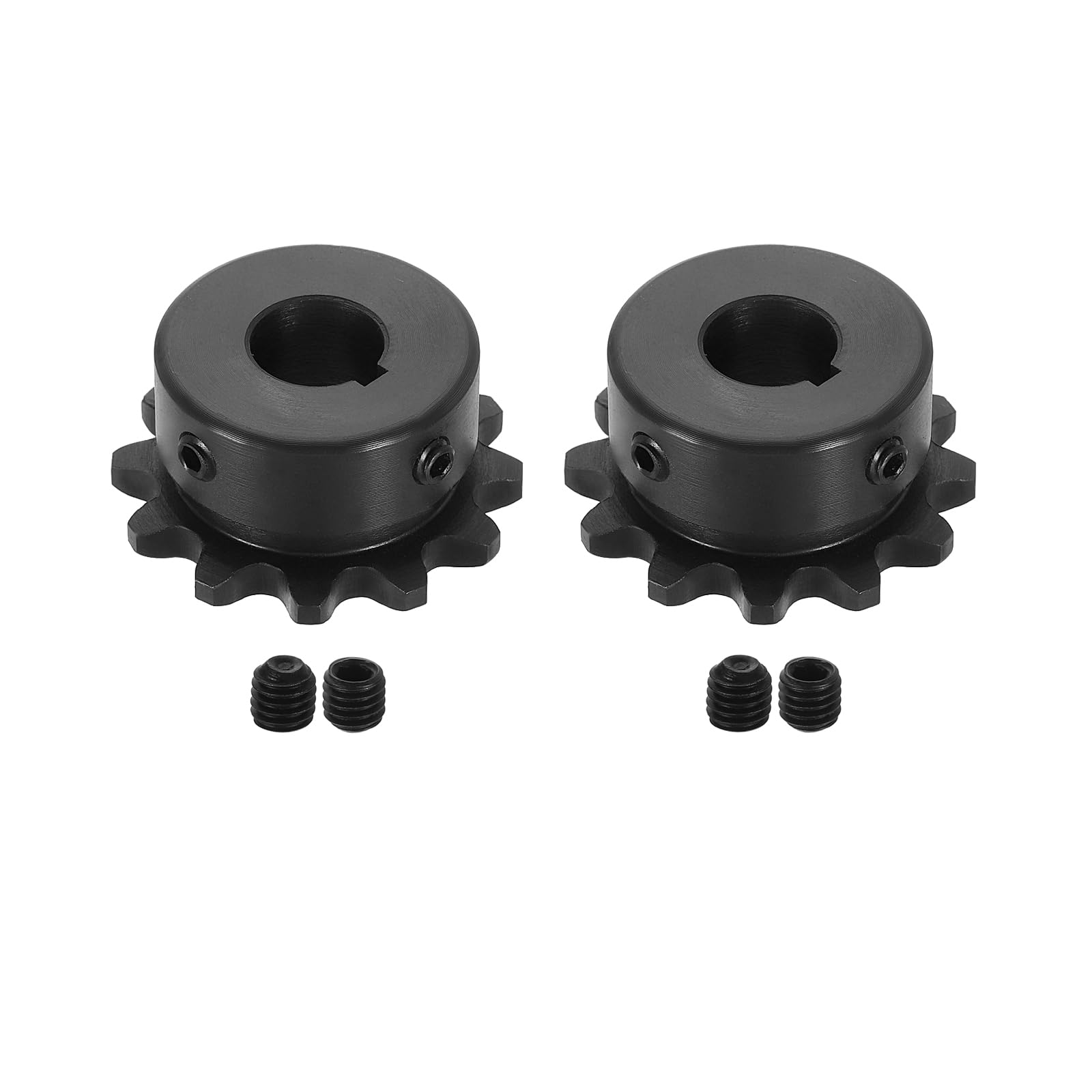 uxcell 2 Pcs #35 Chain Roller Sprocket 3/4" Bore, 24 Tooth C45 Carbon Steel ANSI #35 Roller Sprocket Round Hole with Set Screws for ISO 06C Chain — Amazon image 11