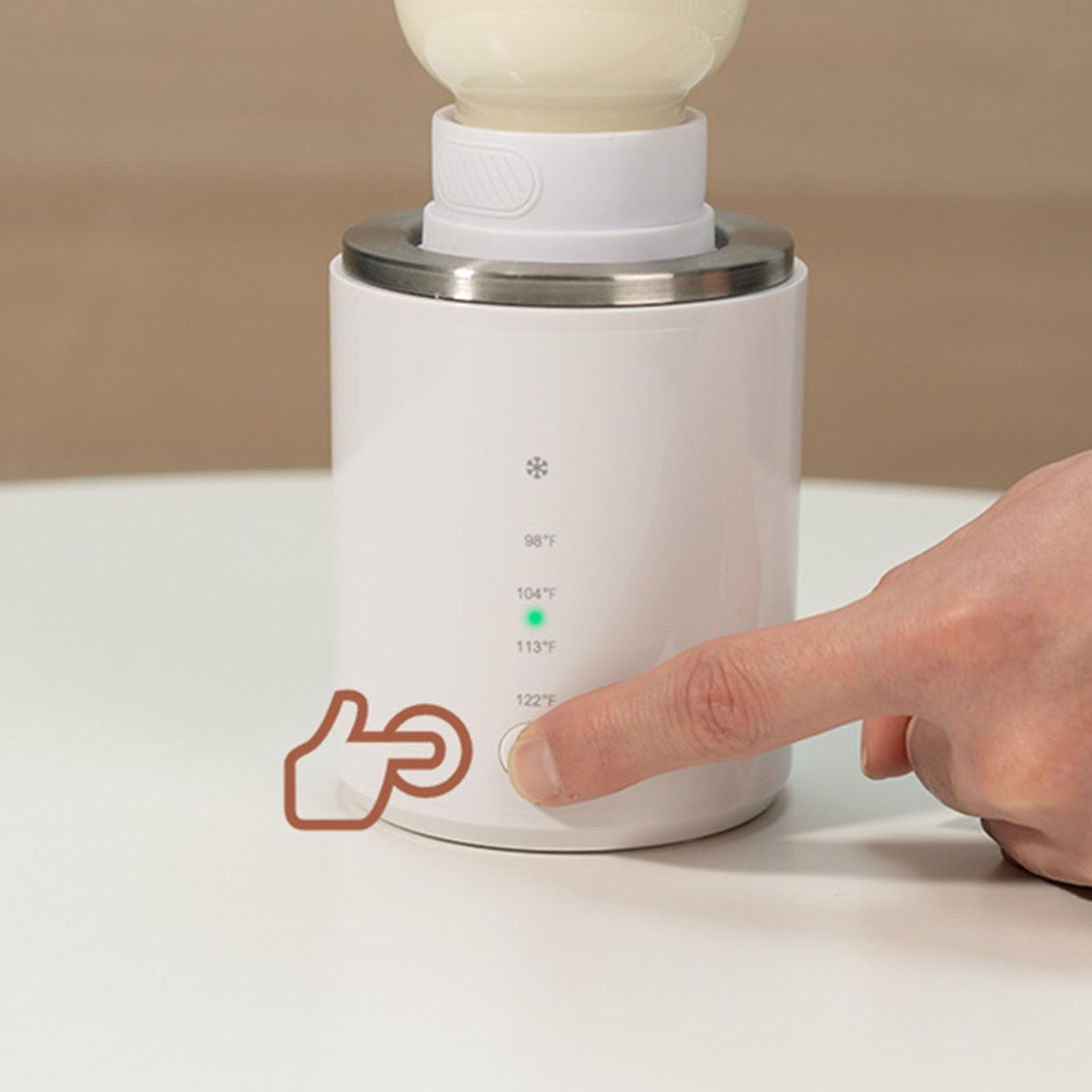Topiky Calentador de Biberones Portátil Calentador de Leche Inteligente Eléctrico para Viajes, de Biberones de Calentamiento Rápido con Control de Temperatura Inteligente, de Leche Multifuncional para