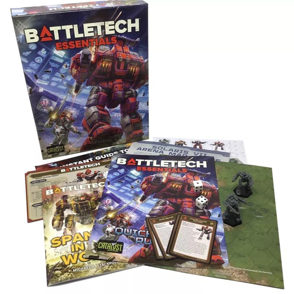 Catalyst Game Labs | BattleTech | Essentials | Jeu de Figurines en Anglais pour 12 Ans et Plus | Jeu de stratégie pour 1 à 2 Joueurs | Coffret de démarrage de wargame de Science-Fiction avec mechs