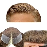 Vista 91 de Toupee - Sistema de pelo para hombres, postizos de encaje suave, sistema de reemplazo de cabello para hombre, línea de cabello de PU, pieza de pelo