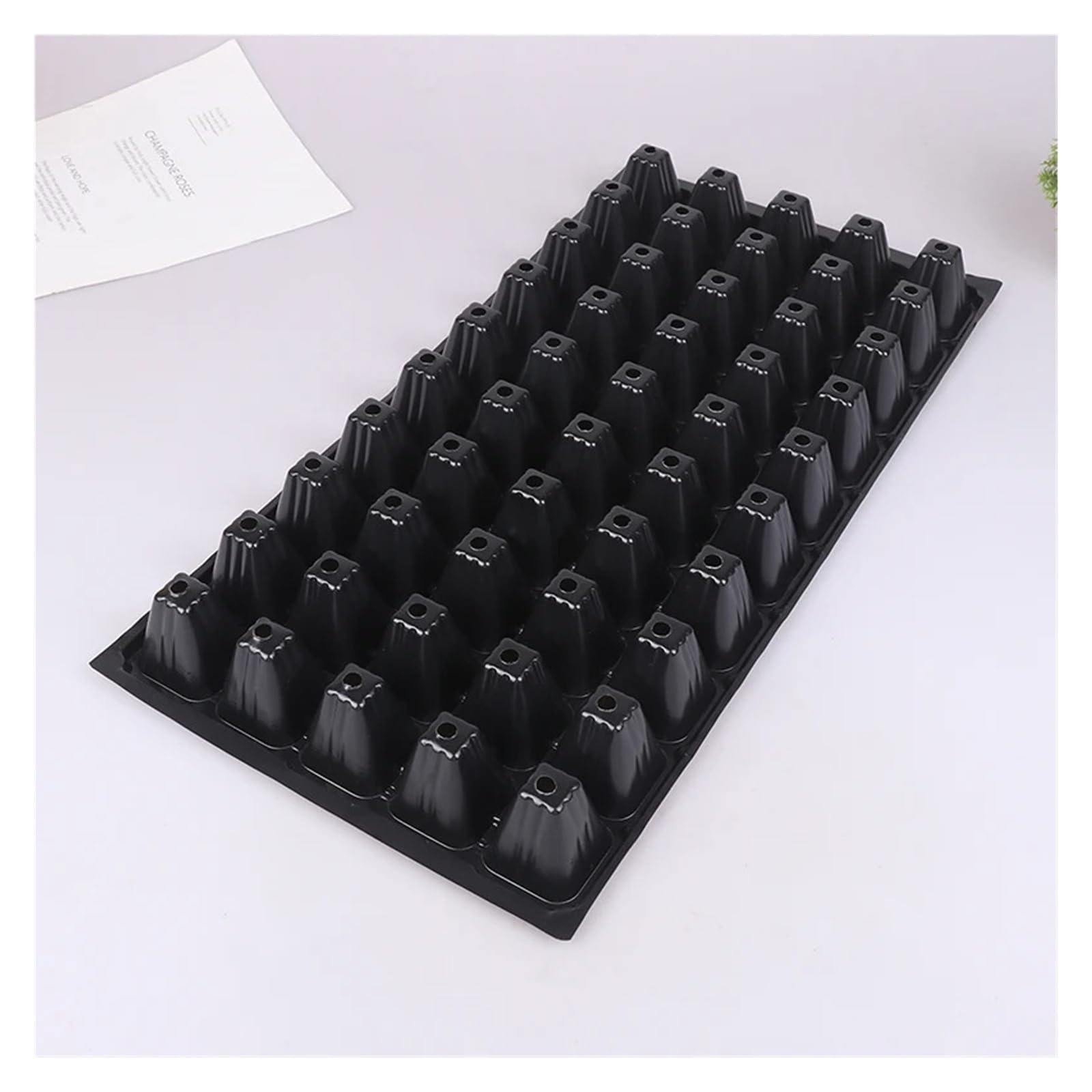 Semilleros De Germinacion 10 bandejas de plástico for plántulas de 50 Celdas, bandejas de germinación for jardinería, recipientes Negros for plántulas, Suministros for jardinería