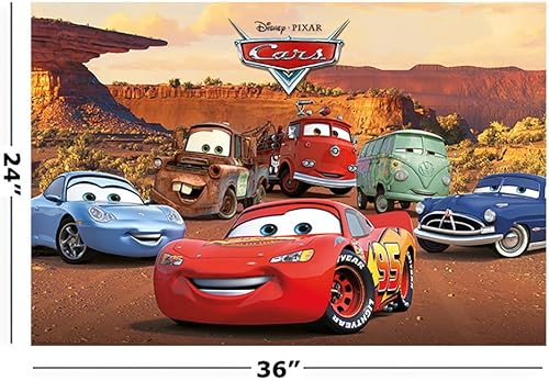 Miniatura 2 de Cars Pyramid International - Póster (24.0 x 36.0 in), diseño de madera, multicolor