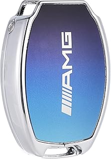 Generic Cover Protector for car key,wave nickel 20(nickel),Car Keyless Entry Remote Key Fob Case, Remote Key Holder Keychain,with Free Screwdriver,For(Mercedes 204)- blue