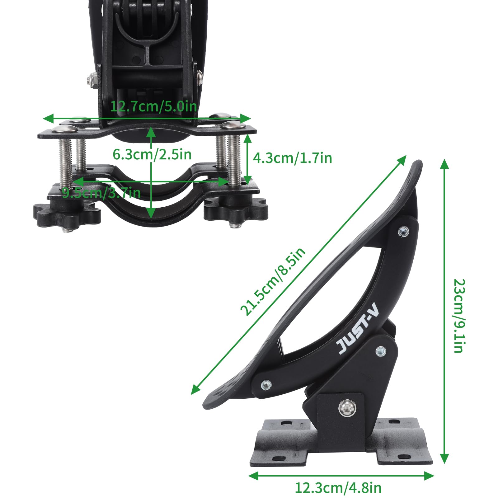 Just-V Kayak Carrier Kayak Holder Car Set of 4 Kayak Roof Rack universal roof Rack can Carry 75 kg, Holder for Kayak and ski Board Including 4 All-Purpose