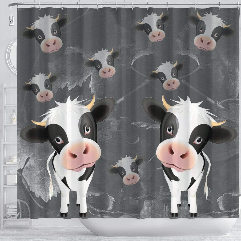 Cute Cow Print Shower Curtain