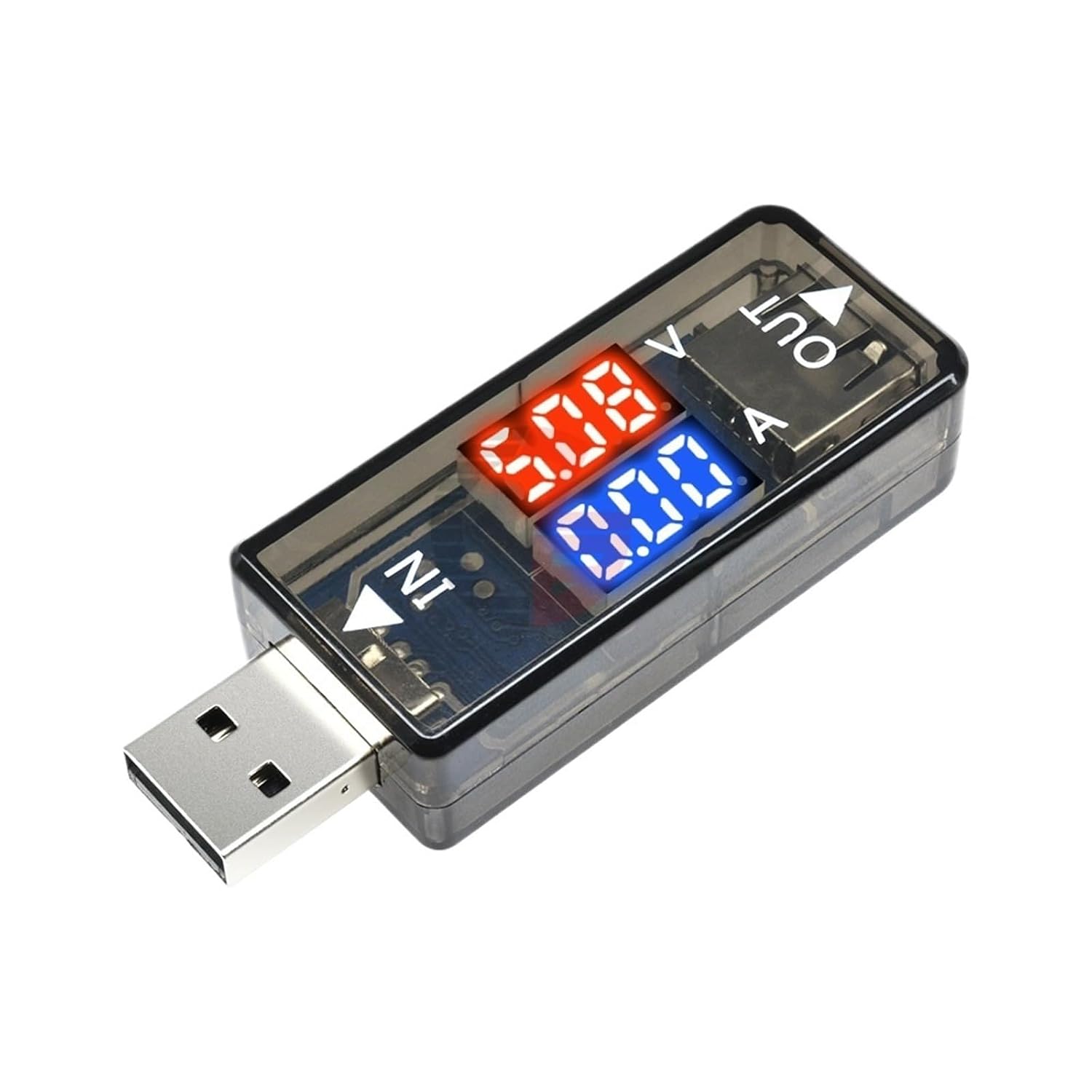 5V 12V Dual Display LED USB Tester Digital Voltmeter Ammeter Car Mobile Power Bank Voltage Volt Monitor Charger(NEw Type) image 3