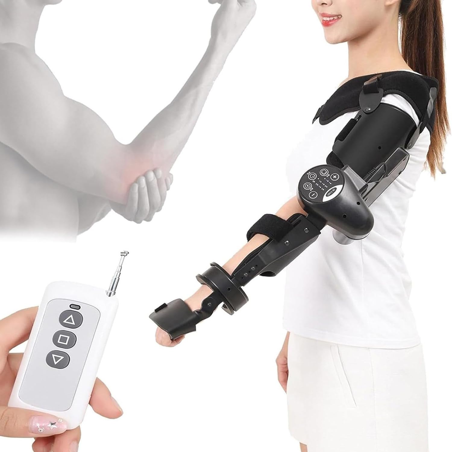 Elektrisches Gerät Rehabilitation Ellenbogengelenks, Schlaganfall-Rehabilitationsarm-Ellenbogenschutz, Hemiplegischer Roboter-Trainingsgerät, Gerät Wiederherstellung Ellenbogengelenks,Right
