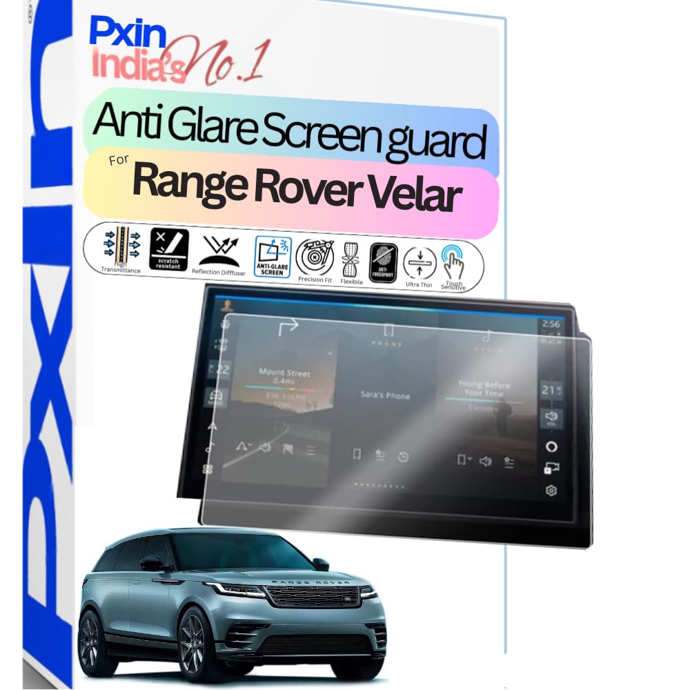 Pxin Anti-Glare Screen Guard compatible with Range Rover Velar​ Car Infotainment| Matte Finish | Scratch Resistant | 4K HD Clarity | Fingerprint & Smudge Proof-image-28