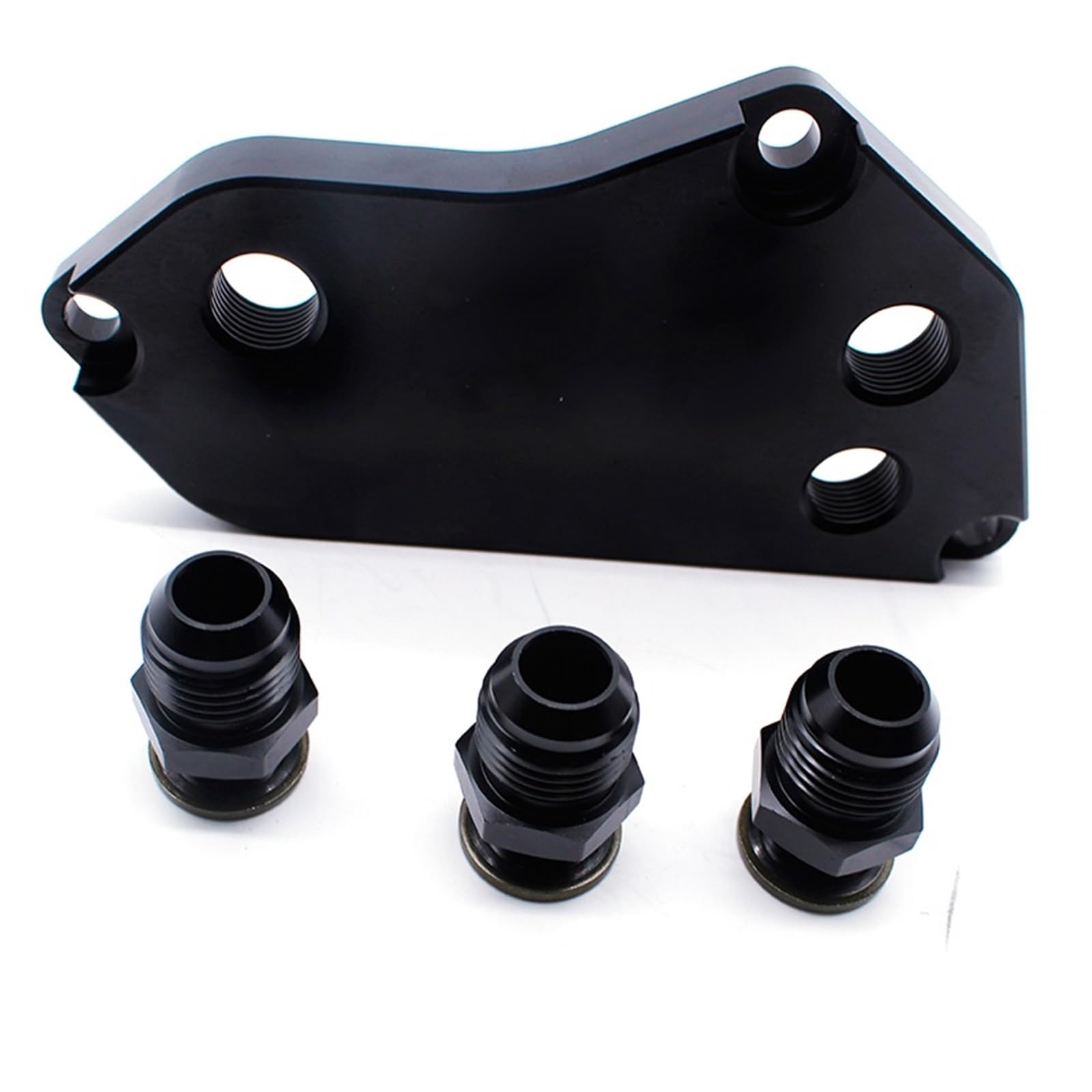 Adapter Do Filtra Oleju Ze Stopu Aluminium, Chłodnicy Oleju, Pasuje Do BMW F30 N20 Z Przyłączami AN10, Czarny ręczny przetwornik chłodnicy