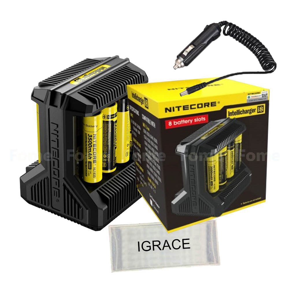 Ankarali Smart Battery Charger, Ankarali Compatible Nitecore i8 Intelligent Multi-slot Charger with USB Output for Li-ion / IMR / Ni-MH/ Ni-Cd 26650 22650 18650 18490 18350 17670 17500 16340 RCR123 14500 10440 AA AAA C D