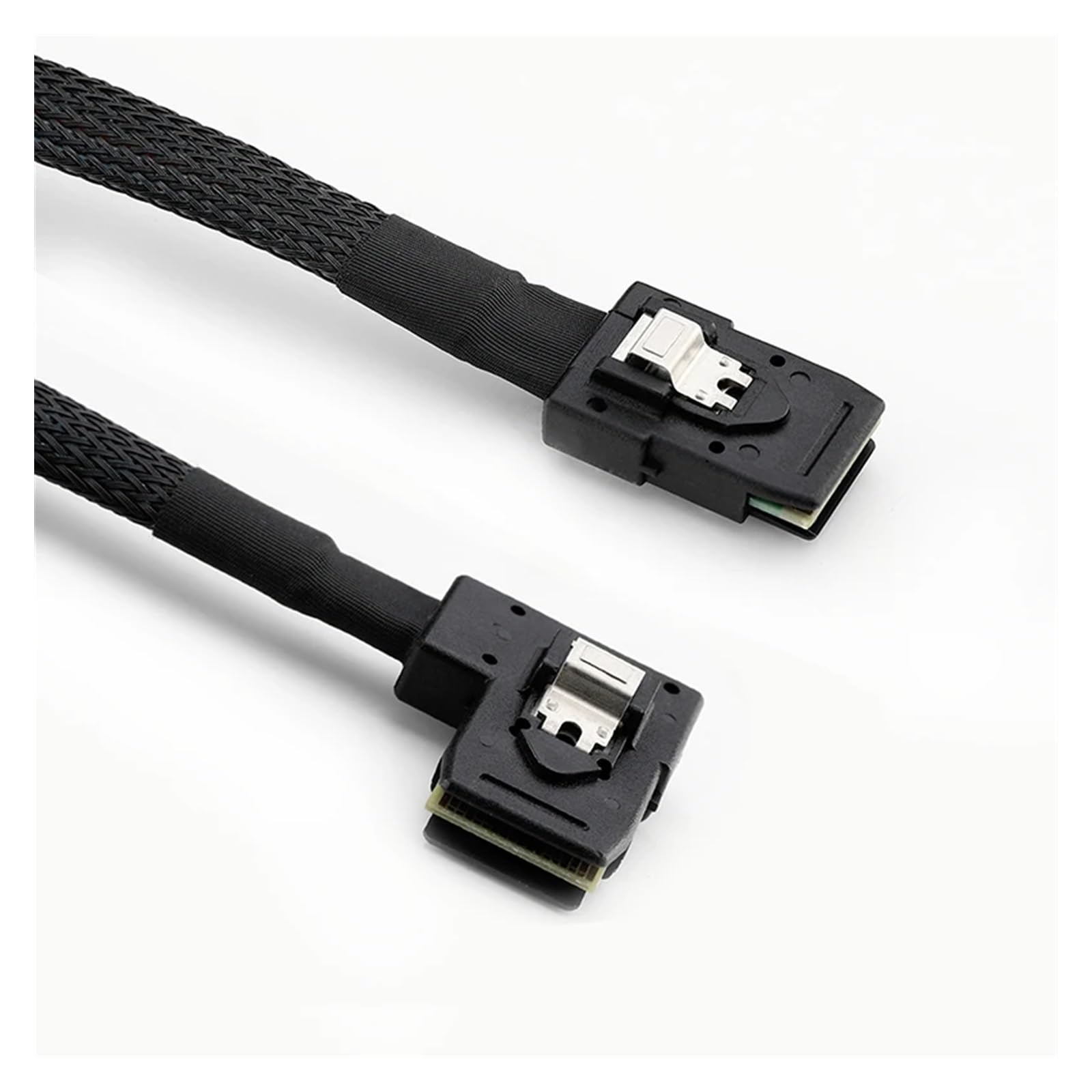 Cable de datos SFF-8087 a 8087 de 90 grados de 36 pines en la esquina izquierda del cable de disco duro interno del servidor de la placa base (0,8 m)