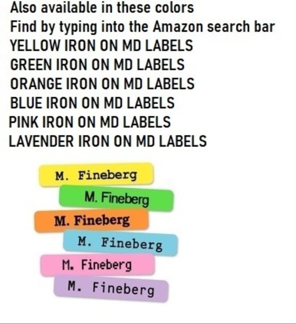 200 pc Green Iron On Name Labels for Clothing Personalized with Your Name PreDieCut 2" x 3/8" Iron On Clothing Labels for Summer Camp Nursing Homes School Day Care