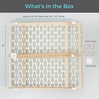 Vista 5 de Toddleroo by North States Puerta de bebé de madera de malla ovalada de ajuste rápido: 26.5 "- 42" de ancho. Puerta de bebé montada a presión