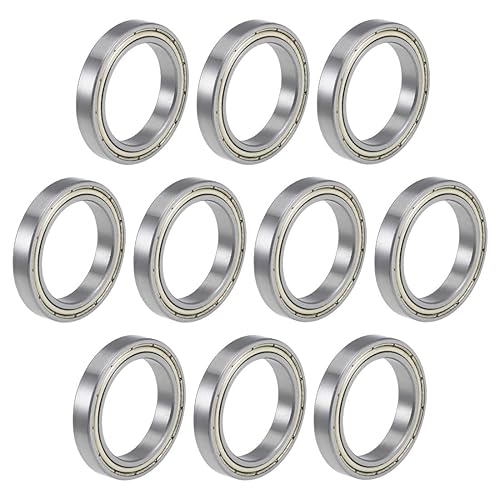 Miniatura 16 de uxcell 6804ZZ Rodamientos rígidos de bolas de 0.787 in Diámetro 1.260 in OD 0.276 in Espesor Doble Blindado Acero Cromo Z2 10pcs