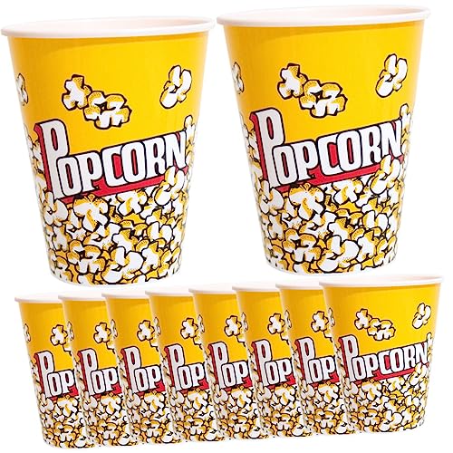 COLLBATH 10pcs Popcorn Night Popcorn Holder Theater Container Cup for Snack Serving