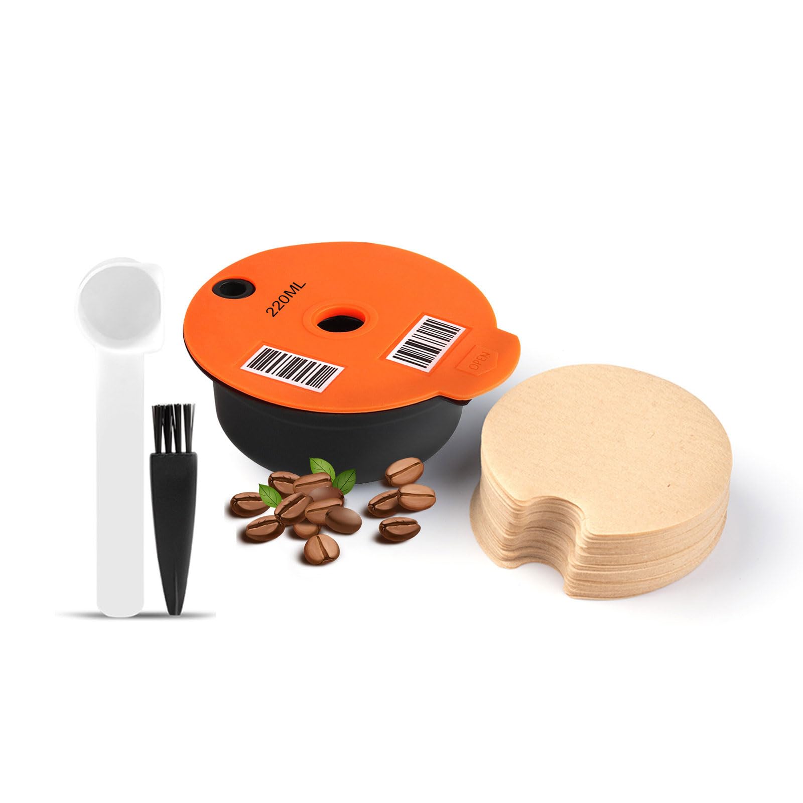 Sponsored Ad – Tas simo Reusable Pods with Paper Filters,Reusable Coffee Capsules Compatible with Tasimo Machines,Coffee Filters Refillable Coffee Pods with Readable Barcode (220ml)