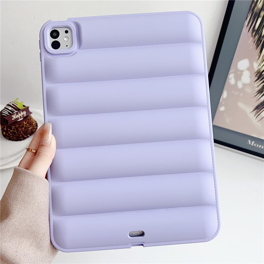 Generic Custodia compatibile con iPad Pro 11 "(2a generazione 2020) (colore: viola) Custodia posteriore rigida antiurto in morbido silicone