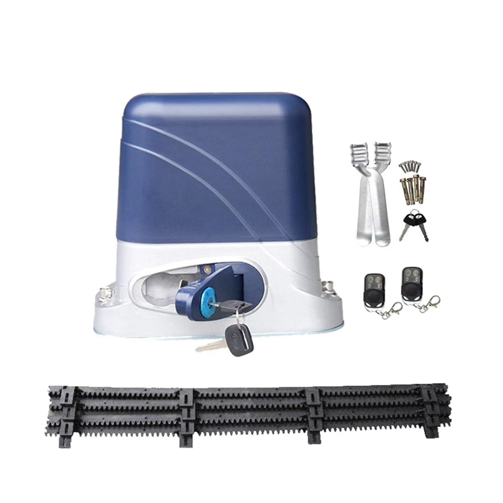 Operador de Control remoto con Motor de abridor de puerta corredera automático eléctrico con estante de nailon de 4M, Kit completo de 1200KG
