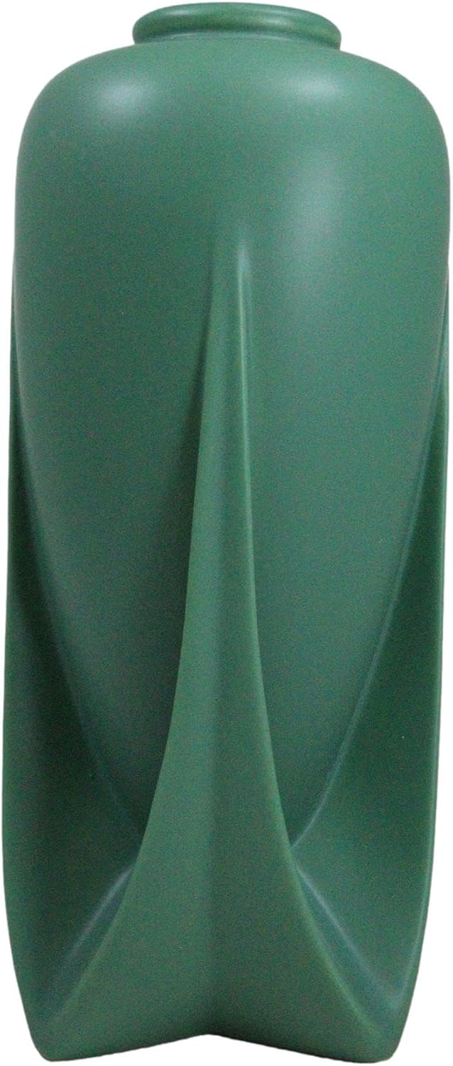 Ebros Gift Teco Art Pottery Contemporary Smooth Micro-crystalline Matte Glaze Vase Reproduction As Mantelpiece Shelf Table Decorative Accent Sculpture (Rocket - Green)