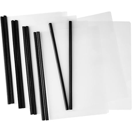 JOERSH 10-Piece Clear Report Book: Protect and Organize Documents