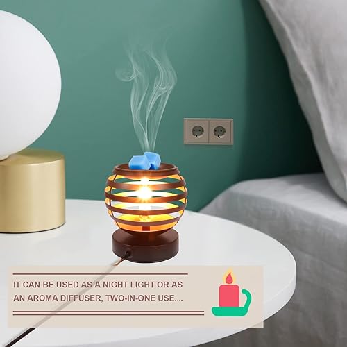 Miniatura 9 de Uonlytech Wax Burner 1pc Wax Lamp Vintage Desk Lamp Kid Tools Lamparas De Mesa De para Electric Candle Melter Wax Melter Lamp Candle Melt Burner