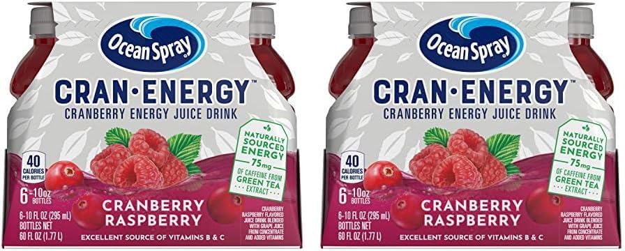 Amazon.com: Ocean Spray Cran-Energy, Cranberry Raspberry Energy Juice ...