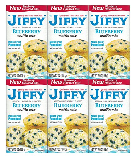 Jiffy, Blueberry Muffin Mix, 7oz Box (Pack of 6)