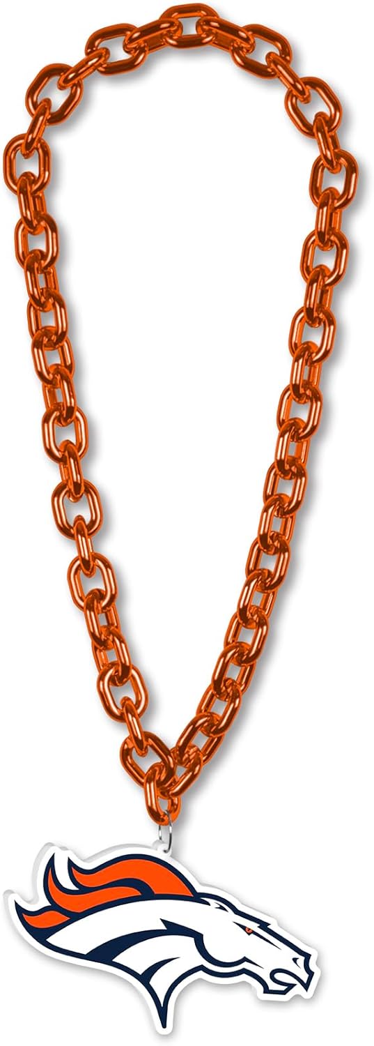 WinCraft Denver Broncos Big Chain Logo Plastic Necklace