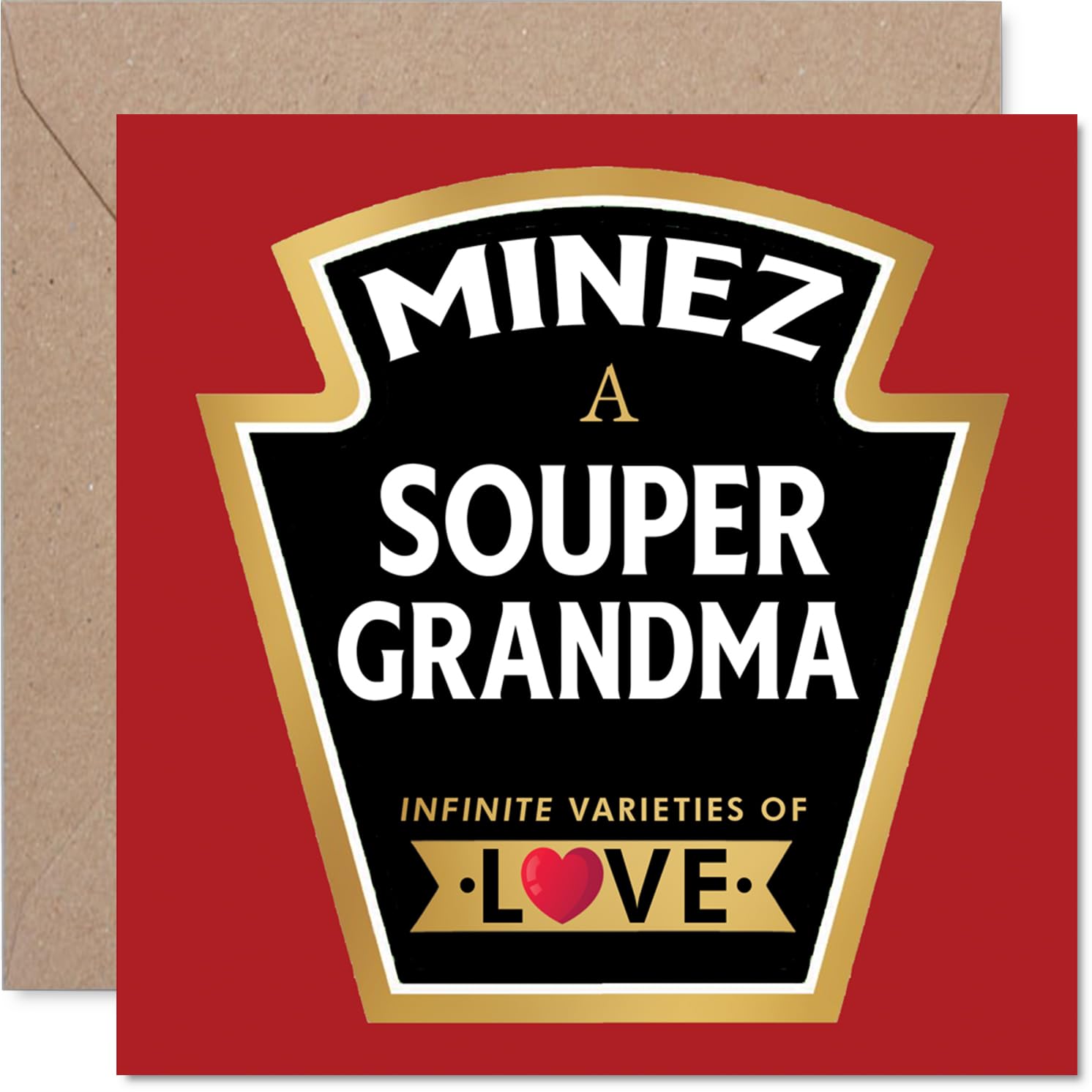 Grandma Birthday Card, Souper Product Label Design Bday
