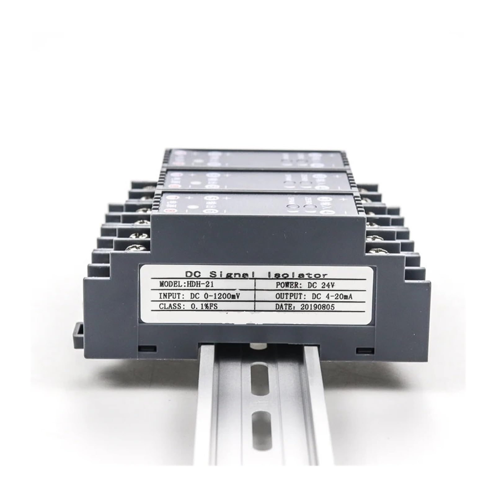 KSZHZYMGX 1pcs 1 Input 2 Output 4-20mA 0-10V Analog Signal Isolator 25.4X108X47mm(0-5Kohm to 0-20mA)