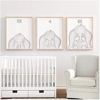 elephant canvas painting for nursery