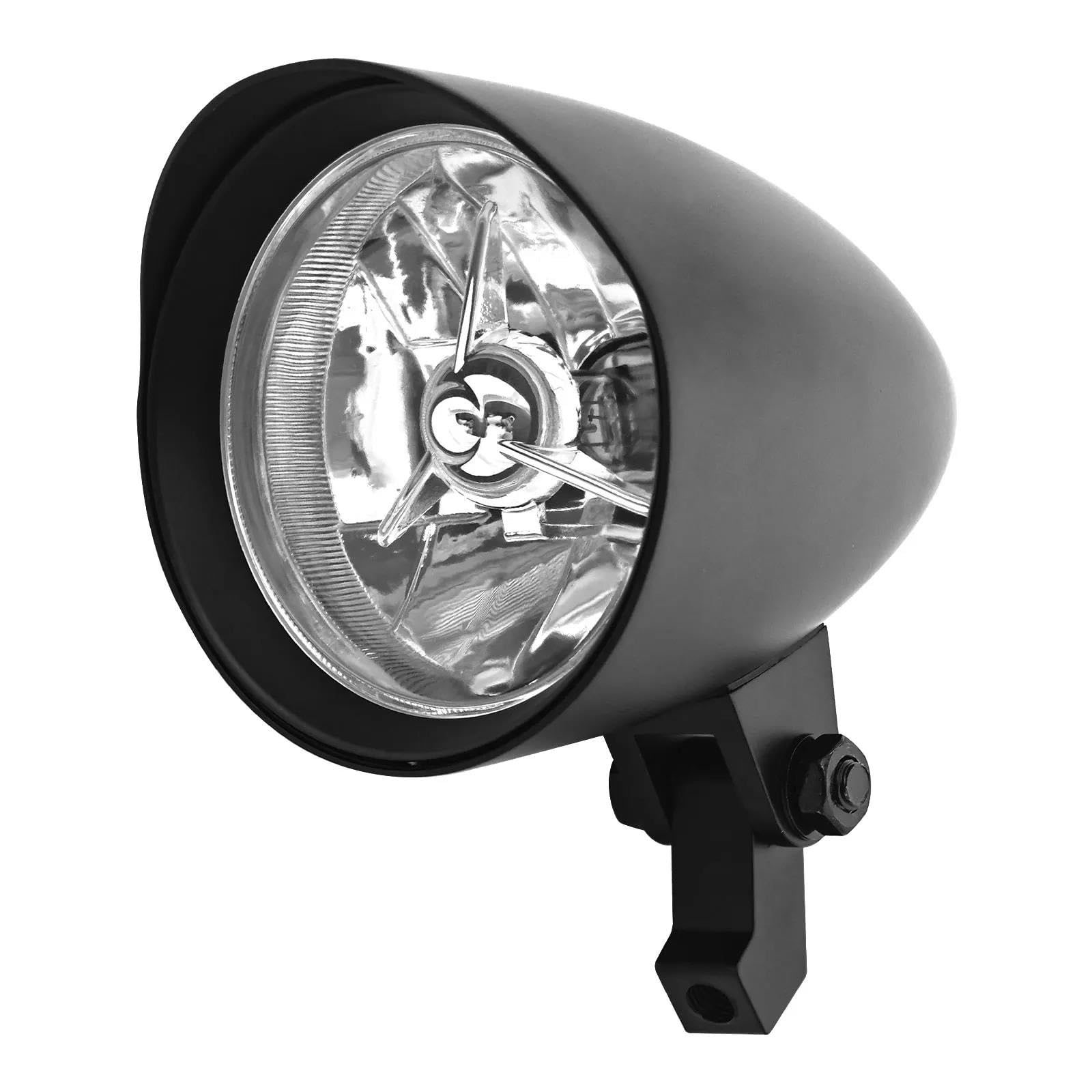 Phare avant de moto 4,5 pouces H4 résistant aux vibrations pour moto Bobber