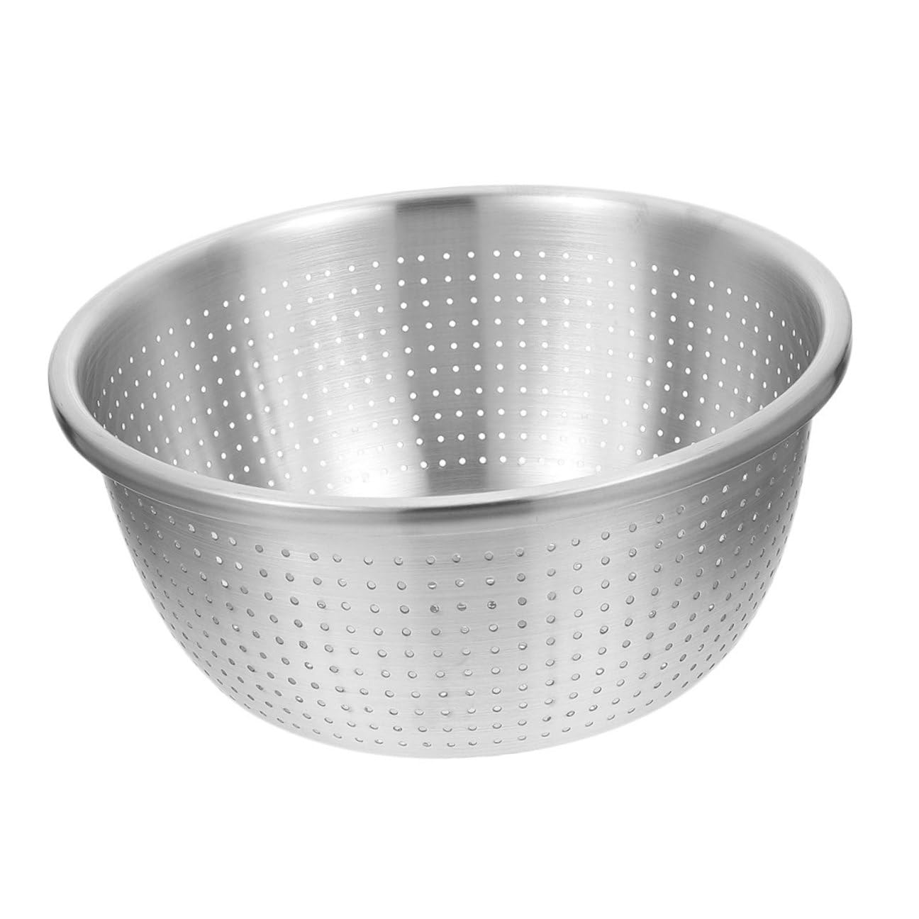 Colador de Acero Inoxidable 304 de 26 CM para Lavar Verduras y Frutas Escurridor Metálico Perforado Cesta Apilable para Cocina Doméstica Colador para Ensaladas y Alimentos