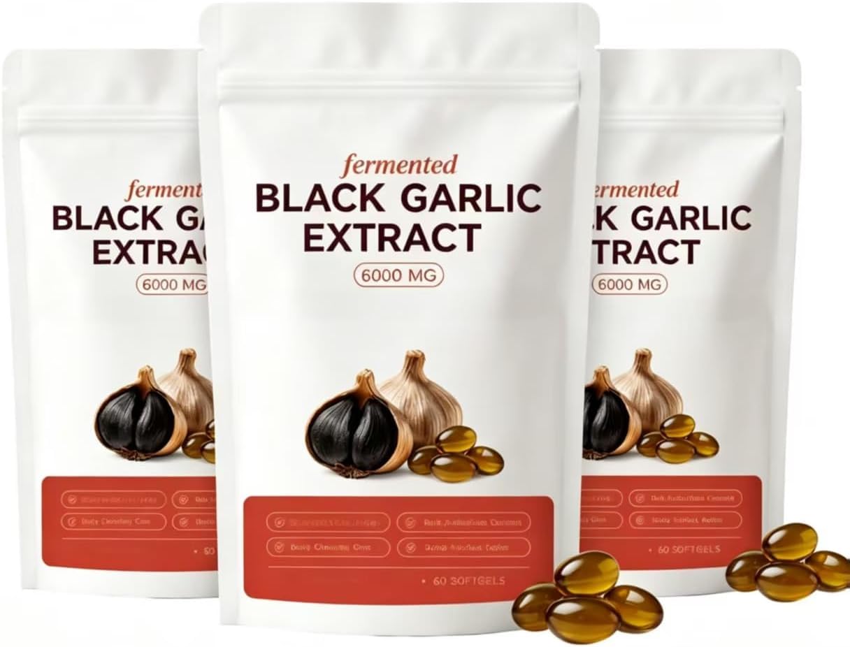 Estratto di aglio nero invecchiato fermentato︱Aglio nero naturale | Contribuisce al mantenimento dei normali livelli di energia durante il giorno, per uomini e donne